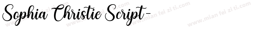 Sophia Christie Script字体转换
